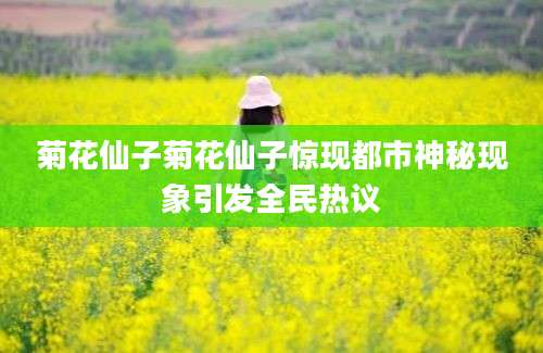 菊花仙子菊花仙子惊现都市神秘现象引发全民热议