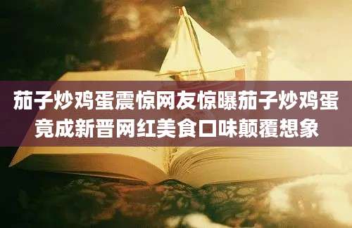 茄子炒鸡蛋震惊网友惊曝茄子炒鸡蛋竟成新晋网红美食口味颠覆想象