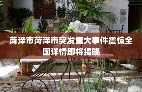 菏泽市菏泽市突发重大事件震惊全国详情即将揭晓