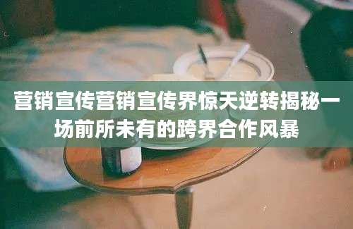 营销宣传营销宣传界惊天逆转揭秘一场前所未有的跨界合作风暴