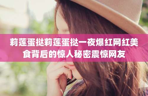 莉莲蛋挞莉莲蛋挞一夜爆红网红美食背后的惊人秘密震惊网友