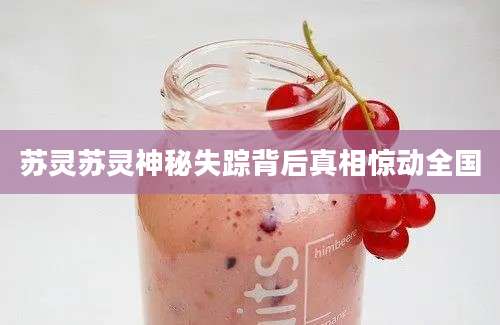 苏灵苏灵神秘失踪背后真相惊动全国