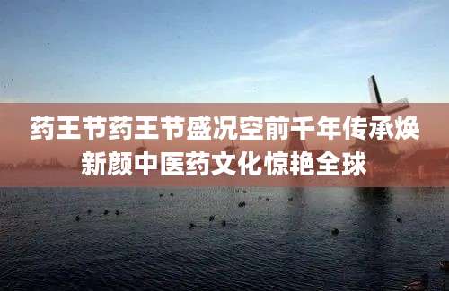 药王节药王节盛况空前千年传承焕新颜中医药文化惊艳全球