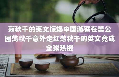 荡秋千的英文惊爆中国游客在美公园荡秋千意外走红荡秋千的英文竟成全球热搜