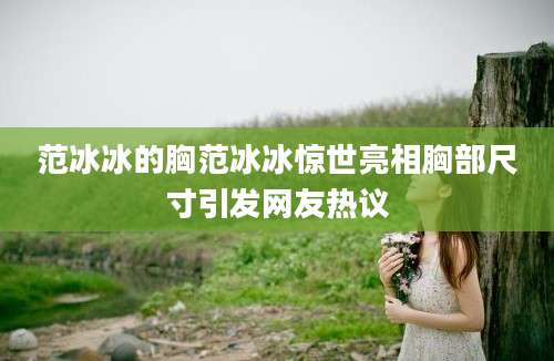 范冰冰的胸范冰冰惊世亮相胸部尺寸引发网友热议