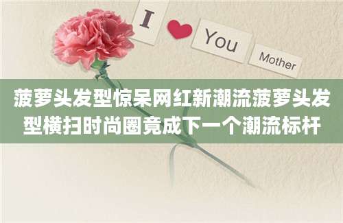 菠萝头发型惊呆网红新潮流菠萝头发型横扫时尚圈竟成下一个潮流标杆