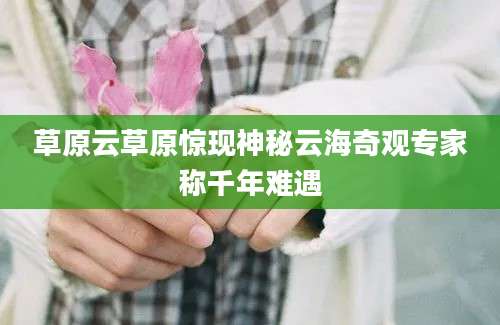 草原云草原惊现神秘云海奇观专家称千年难遇