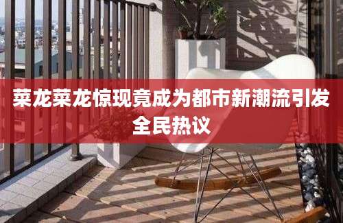 菜龙菜龙惊现竟成为都市新潮流引发全民热议