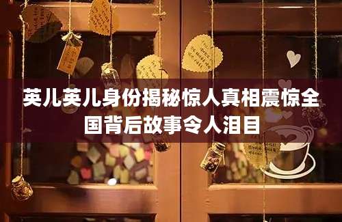 英儿英儿身份揭秘惊人真相震惊全国背后故事令人泪目