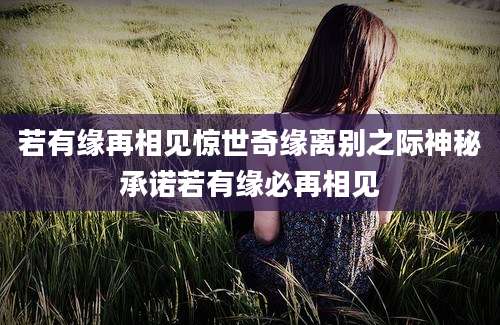 若有缘再相见惊世奇缘离别之际神秘承诺若有缘必再相见