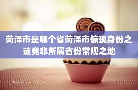 菏泽市是哪个省菏泽市惊现身份之谜竟非所属省份常规之地