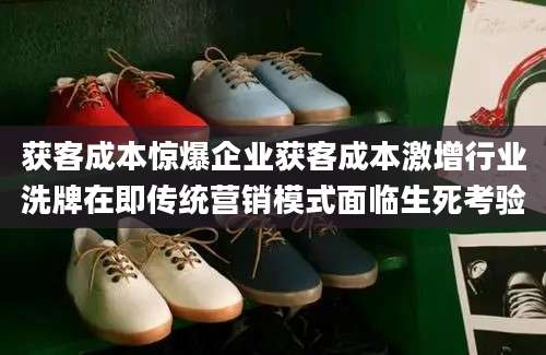 获客成本惊爆企业获客成本激增行业洗牌在即传统营销模式面临生死考验