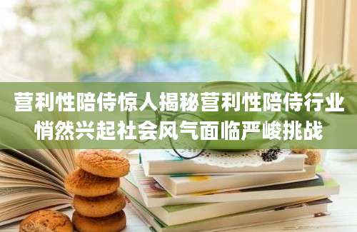 营利性陪侍惊人揭秘营利性陪侍行业悄然兴起社会风气面临严峻挑战