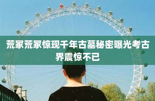 荒冢荒冢惊现千年古墓秘密曝光考古界震惊不已