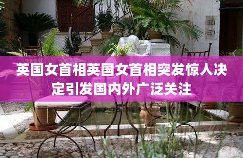 英国女首相英国女首相突发惊人决定引发国内外广泛关注