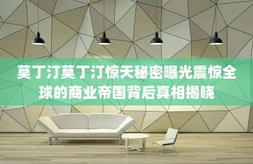 莫丁汀莫丁汀惊天秘密曝光震惊全球的商业帝国背后真相揭晓