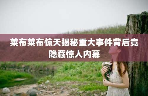 莱布莱布惊天揭秘重大事件背后竟隐藏惊人内幕