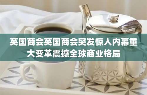 英国商会英国商会突发惊人内幕重大变革震撼全球商业格局