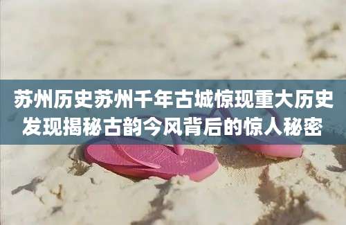 苏州历史苏州千年古城惊现重大历史发现揭秘古韵今风背后的惊人秘密