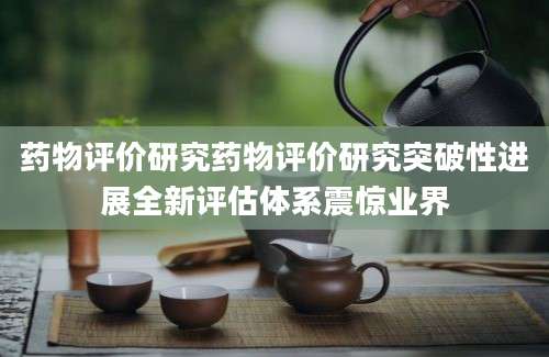 药物评价研究药物评价研究突破性进展全新评估体系震惊业界