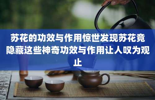 苏花的功效与作用惊世发现苏花竟隐藏这些神奇功效与作用让人叹为观止