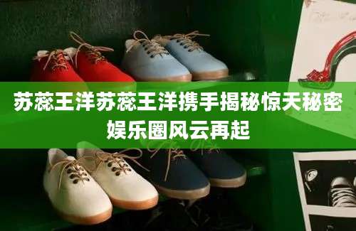 苏蕊王洋苏蕊王洋携手揭秘惊天秘密娱乐圈风云再起