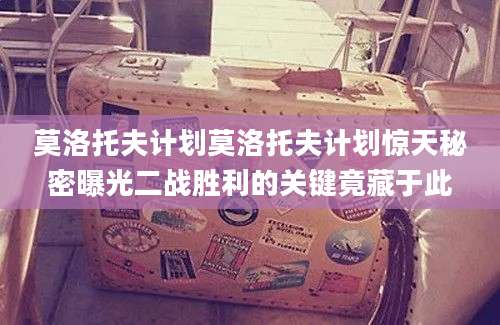 莫洛托夫计划莫洛托夫计划惊天秘密曝光二战胜利的关键竟藏于此