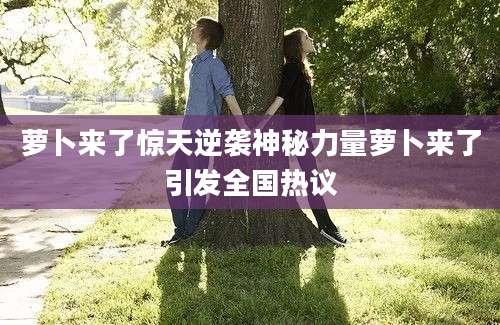 萝卜来了惊天逆袭神秘力量萝卜来了引发全国热议