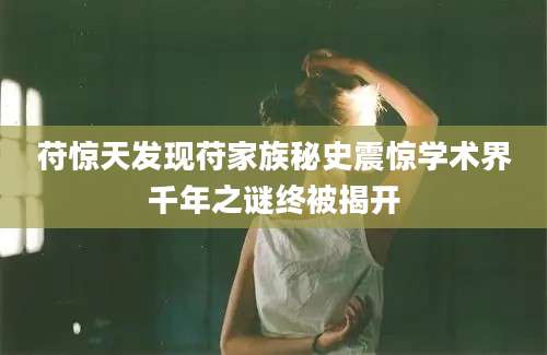 苻惊天发现苻家族秘史震惊学术界千年之谜终被揭开