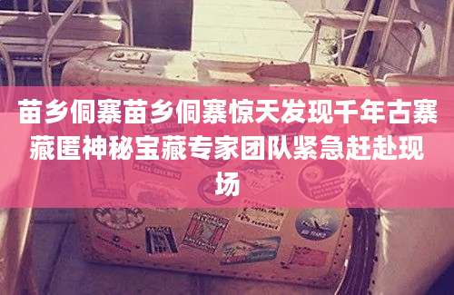 苗乡侗寨苗乡侗寨惊天发现千年古寨藏匿神秘宝藏专家团队紧急赶赴现场