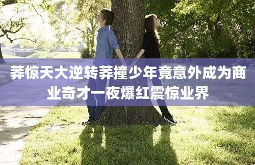莽惊天大逆转莽撞少年竟意外成为商业奇才一夜爆红震惊业界