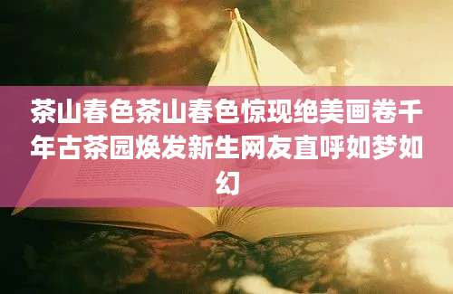 茶山春色茶山春色惊现绝美画卷千年古茶园焕发新生网友直呼如梦如幻