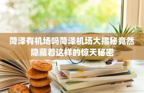菏泽有机场吗菏泽机场大揭秘竟然隐藏着这样的惊天秘密