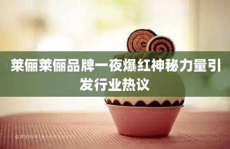 莱俪莱俪品牌一夜爆红神秘力量引发行业热议