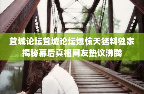茸城论坛茸城论坛爆惊天猛料独家揭秘幕后真相网友热议沸腾